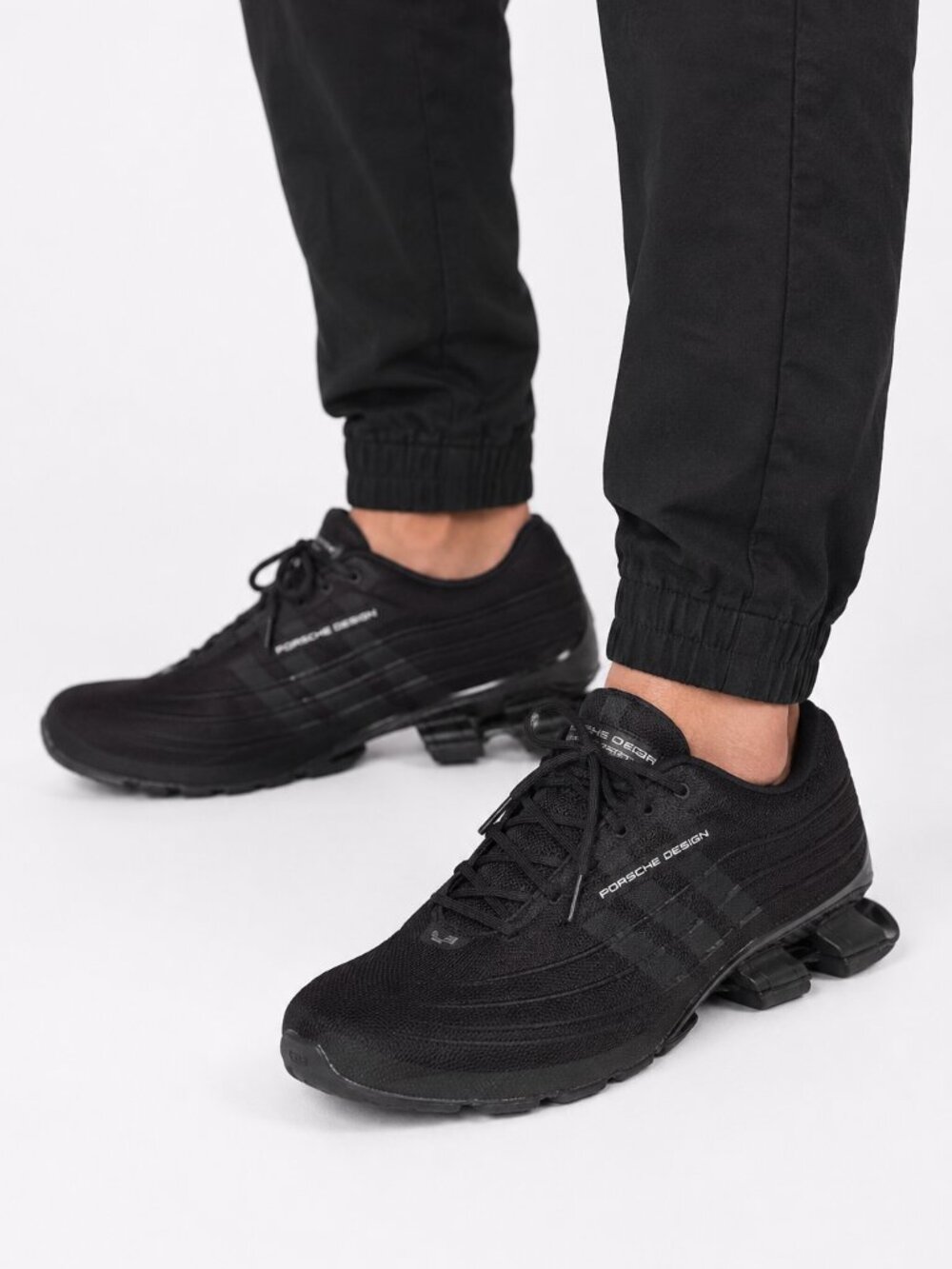 Porsche Design Black Knit Sneakers Athletic Running Shoes Men’s NWOT size 10